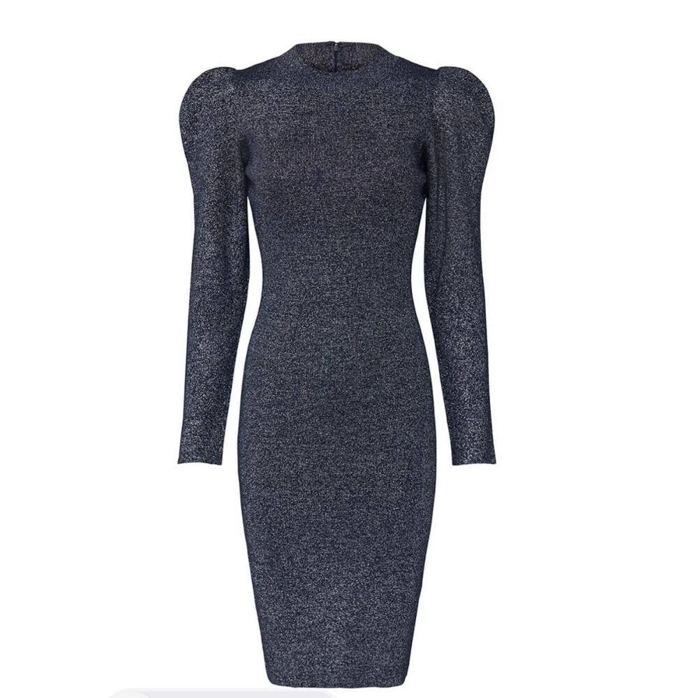 Sachin & Babi Amelie Metallic Knit Bodycon Dress Size S
